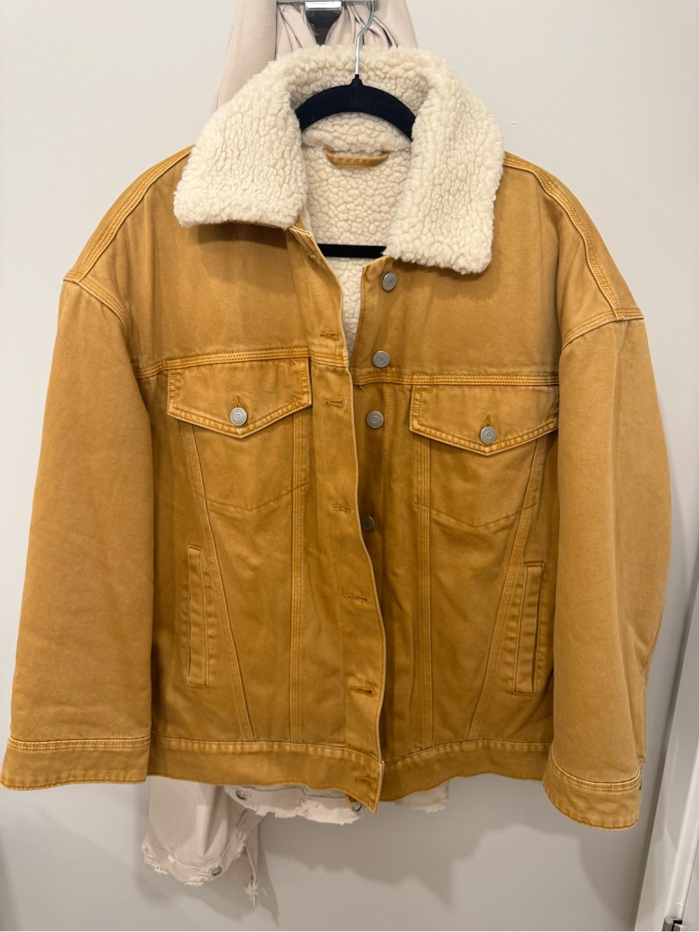 & Other Stories Mustard Sherpa-Trim Jean Jacket